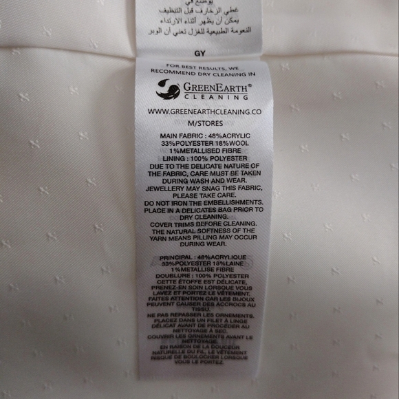 NWT Self-Portrait Boucle Tailored Mini Dress in Cream Women's size 8 - Picture 10 of 11